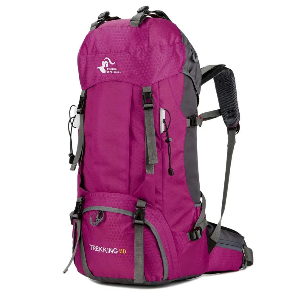 60L Climbing Waterproof Backpack with Rain Coat