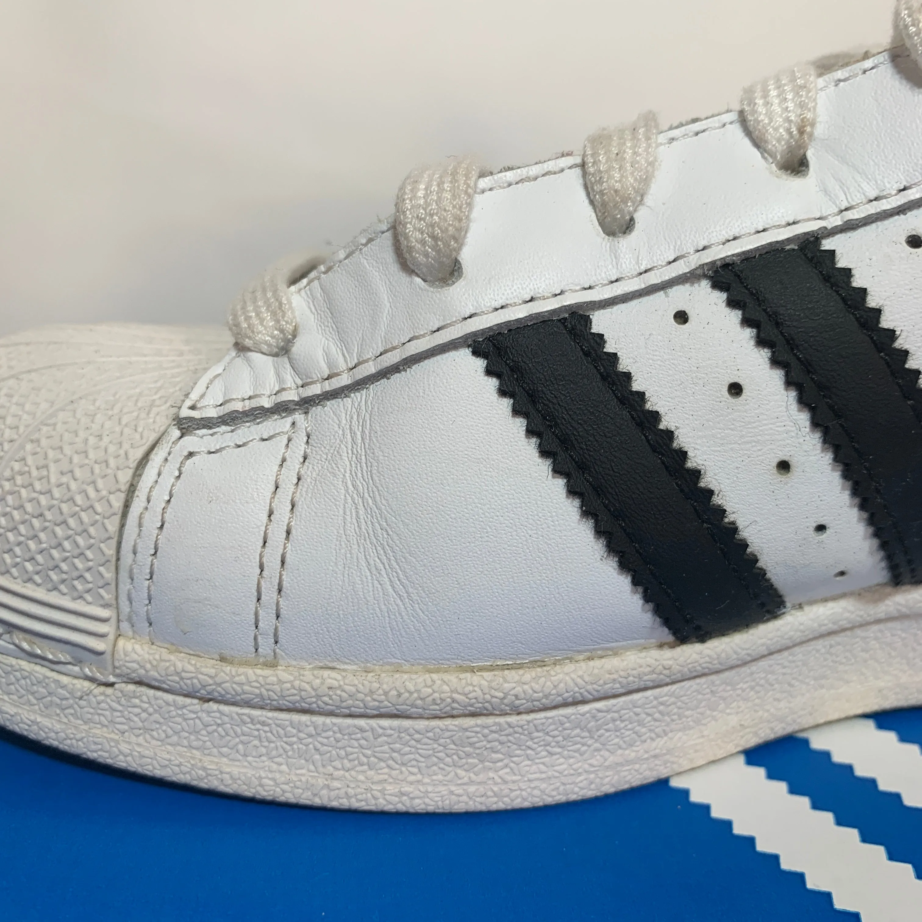 Adidas Women's Black & White Superstar Shoes | Gently Used |