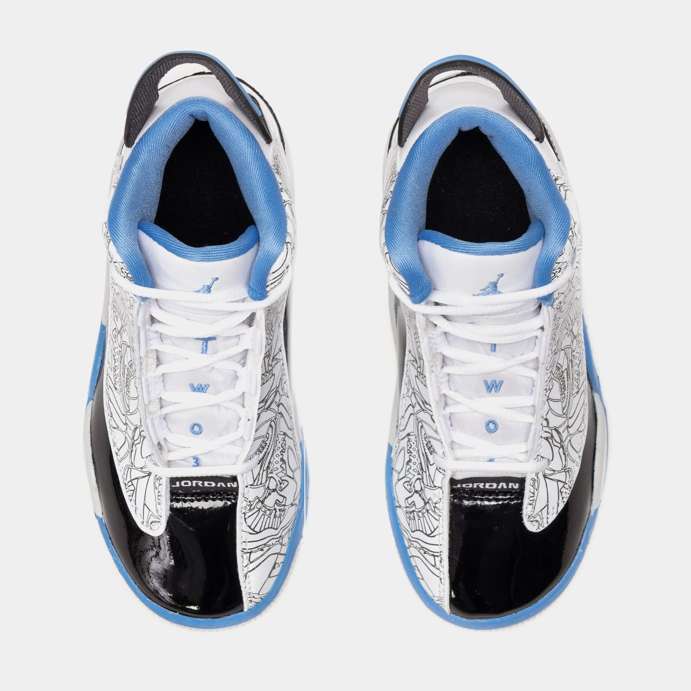 Air Jordan Dub Zero Preschool Lifestyle Shoes (White/Blue)