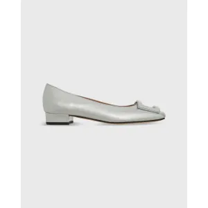 Ann Mashburn Buckle Shoe Silver Leather