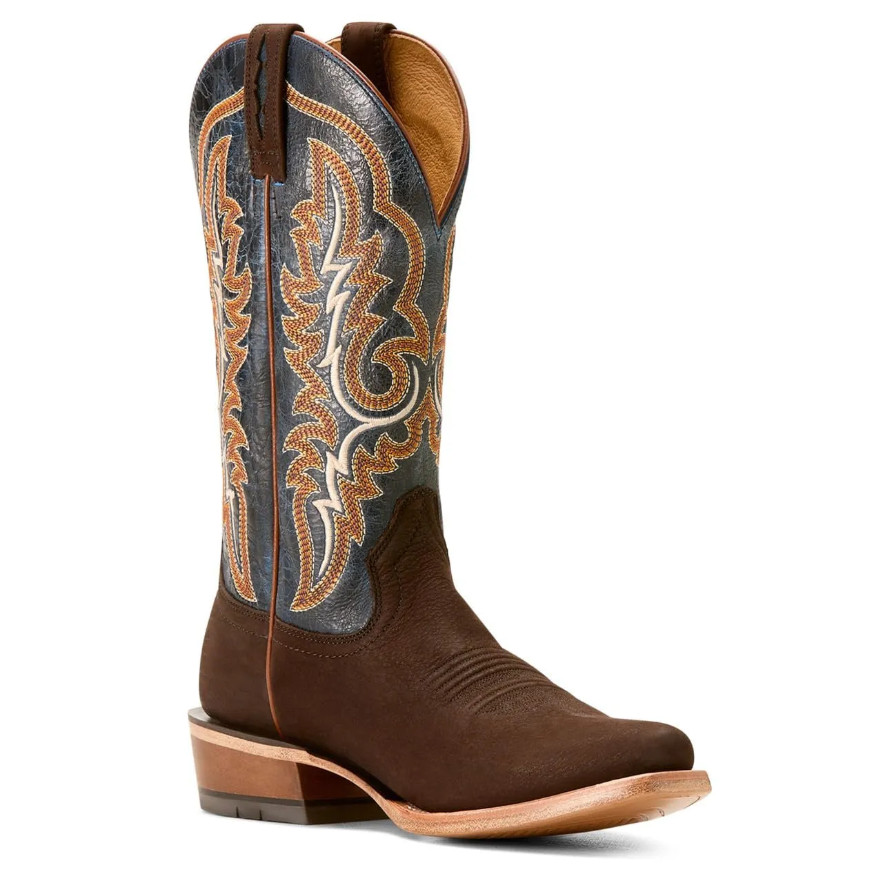 Ariat Men's Futurity Relentless Bama Fury Cowboy Boot Western, Chocolate Bison/Royal Blue