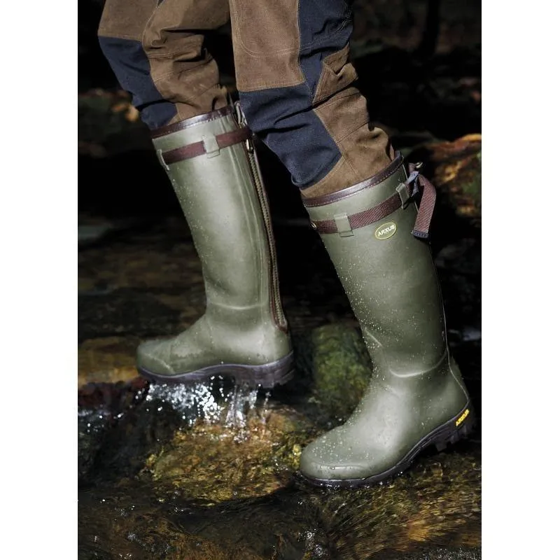 Arxus Primo Nord Neoprene Zip Wellington Boots - Dark Olive