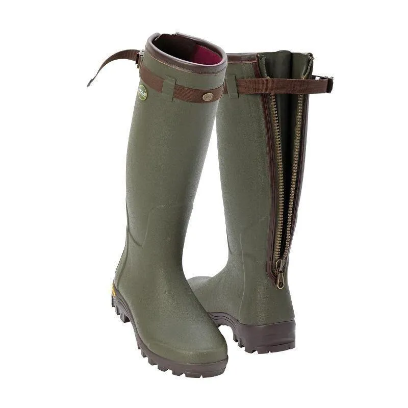 Arxus Primo Nord Neoprene Zip Wellington Boots - Dark Olive