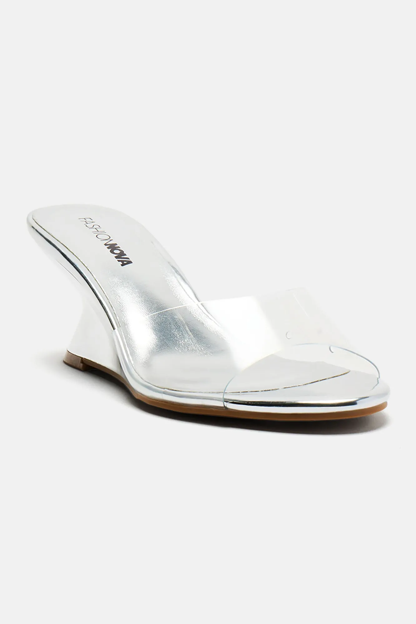 Baddie On The Go Wedges - Silver