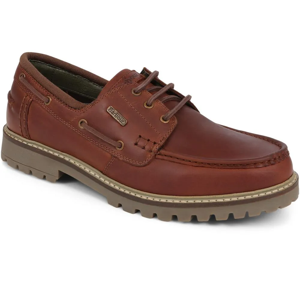 Basalt Calf Leather Boat Shoe - BARBR39501 / 324 826