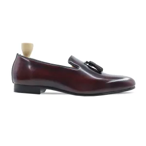 Bielsko - Men's Oxblood Box Leather High Shine Loafer