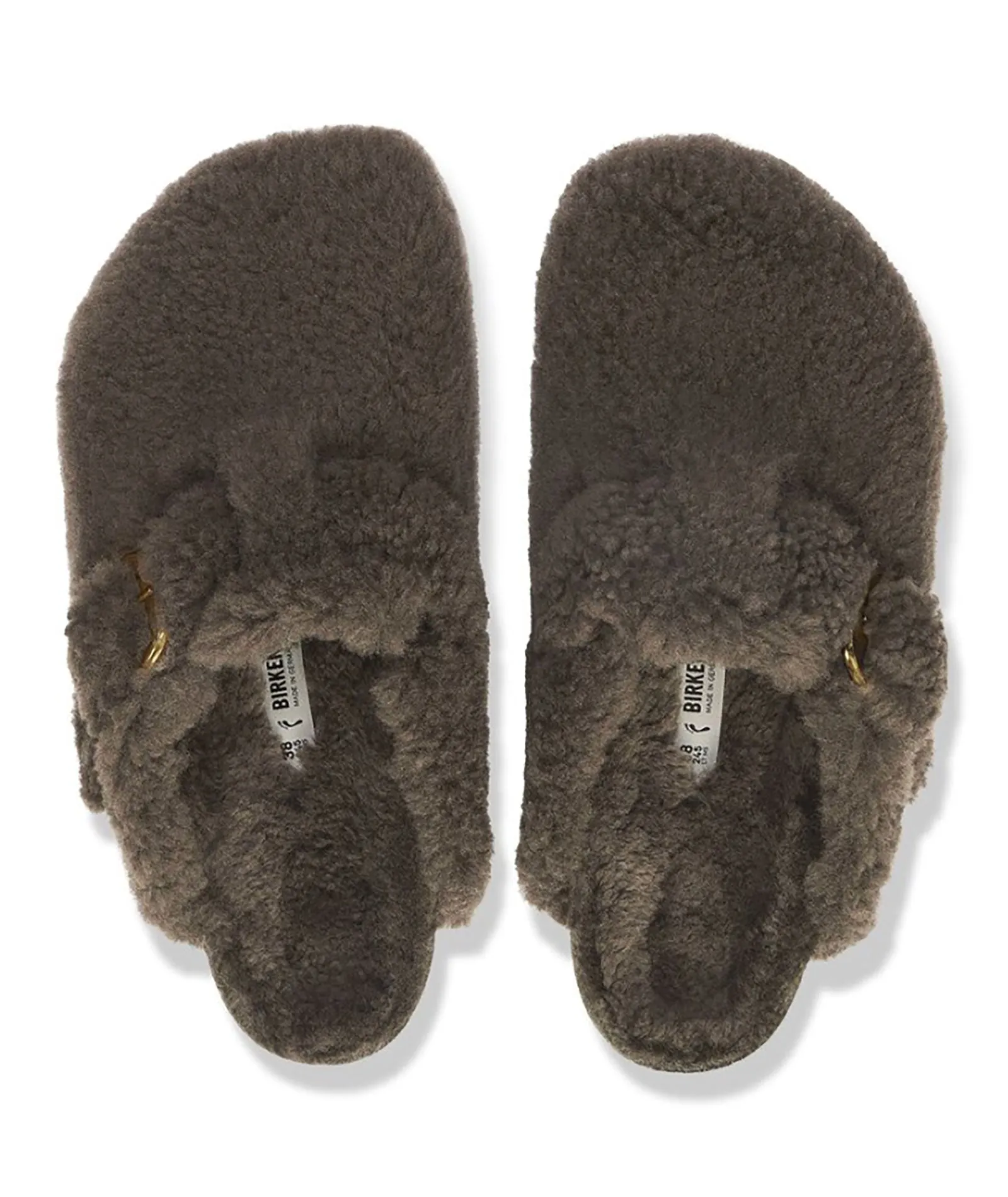 Birkenstock Boston Teddy Concrete - Narrow Fit