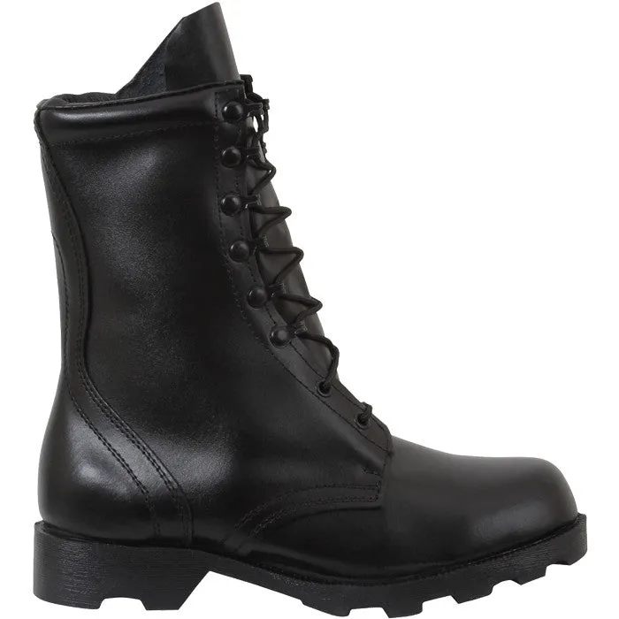 Black Speedlace Combat Boots Leather 10 in. High Ankle Support Boot