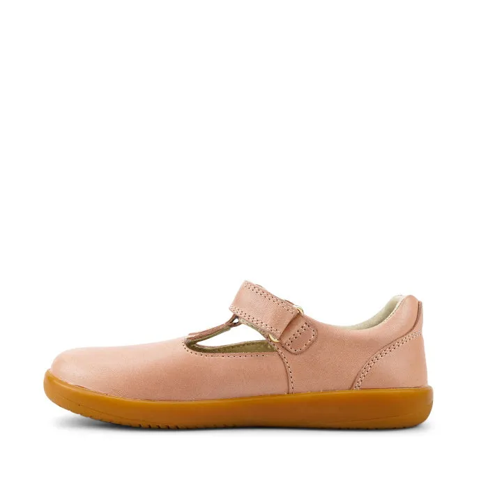 Bobux Kids Plus KP Leather T-Bar Louise Pink Dusk Pearl