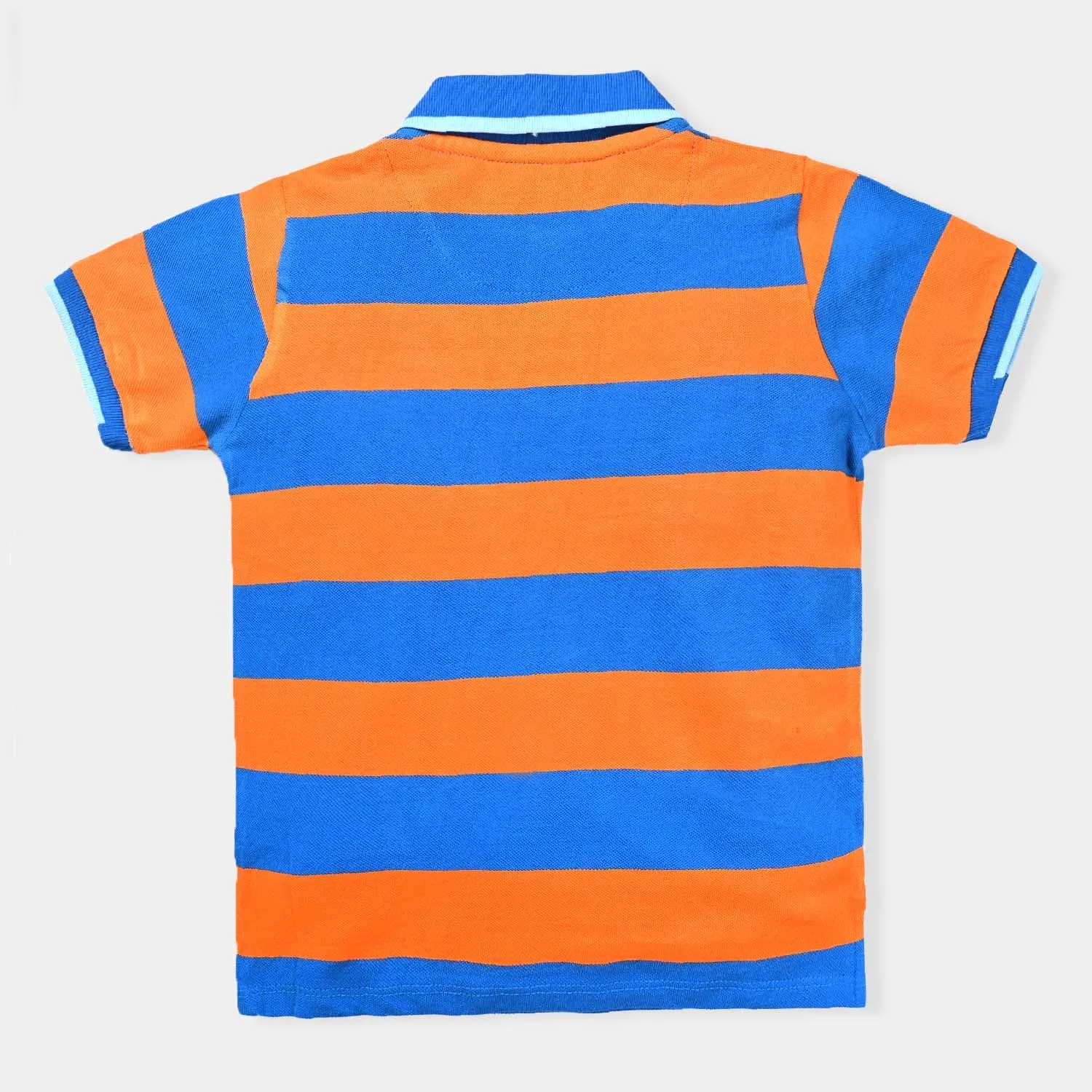 Boys Cotton PK Polo Cool Kid- Blue/Orange