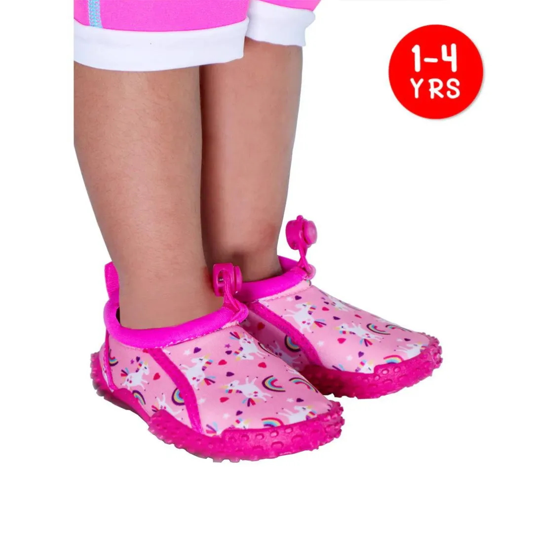 Cheekaaboo Toddler's Aqua Beach Shoes - Pink Unicorn