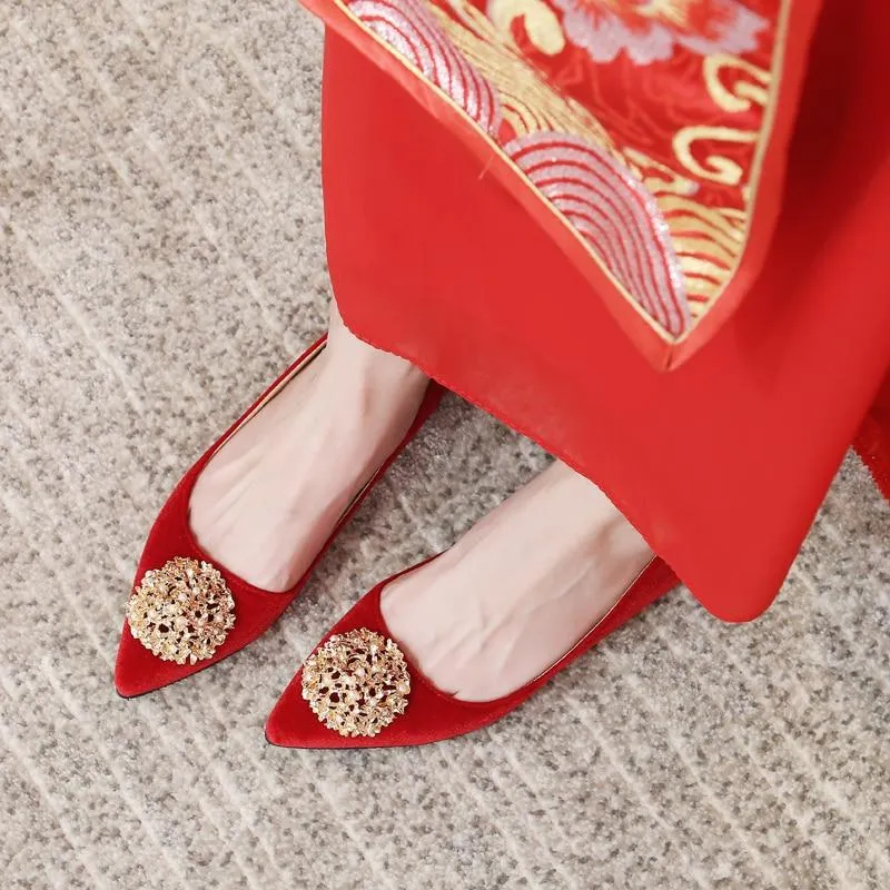 Chinese Wedding Red Bridal Shoes - 2207