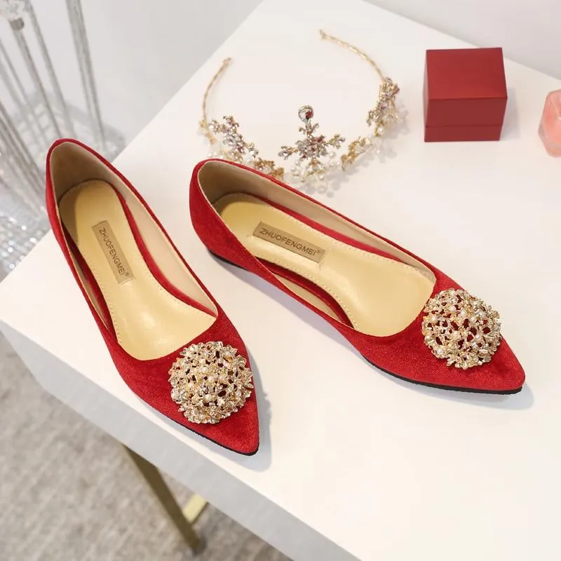 Chinese Wedding Red Bridal Shoes - 2207