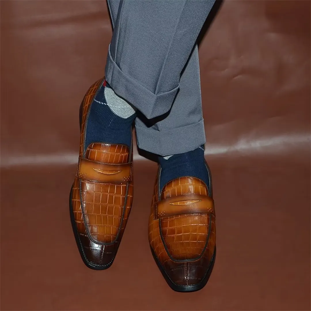 Contemporary Slip-On Elegance Dress Shoes