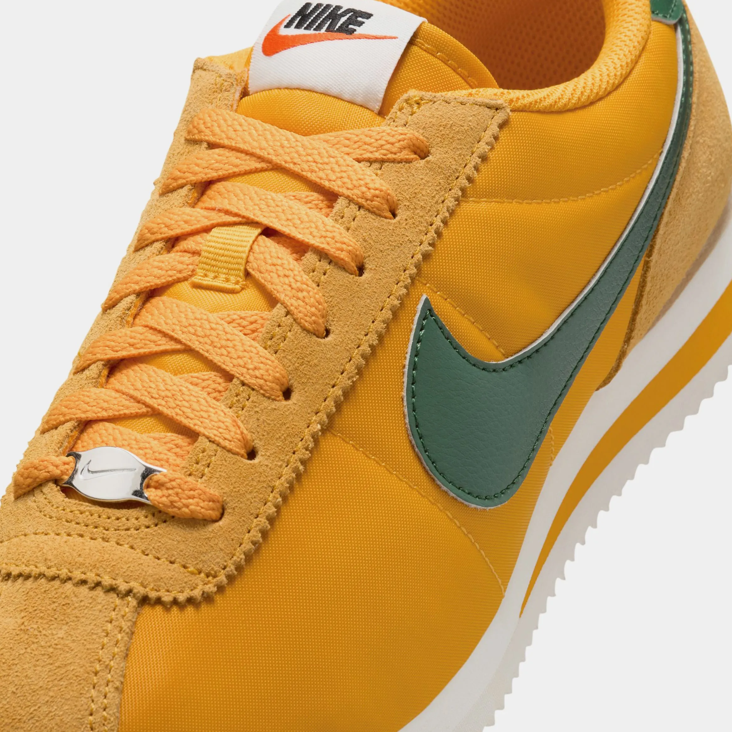 Cortez Textile Vivid Sulphur Womens Lifestyle Shoes (Yellow Ochre/Gorge Green/Safety Orange)