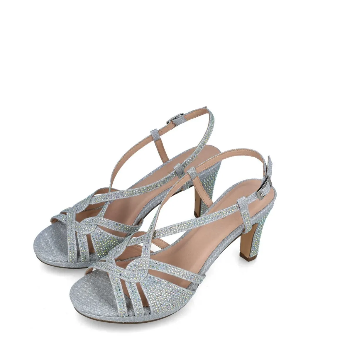 Corvus Sandals in Silver by Menbur