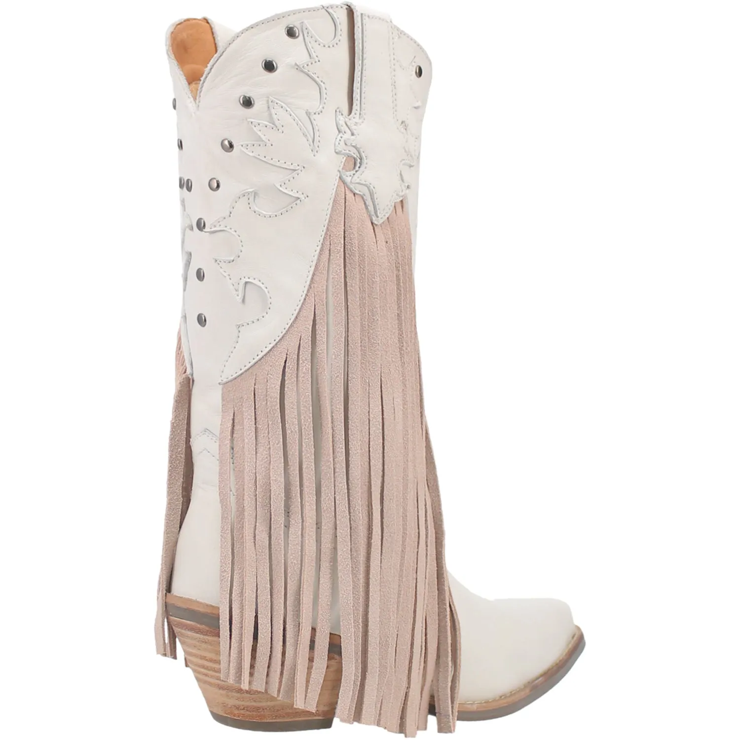 Dingo Womens Hoedown Off White Leather Cowboy Boots