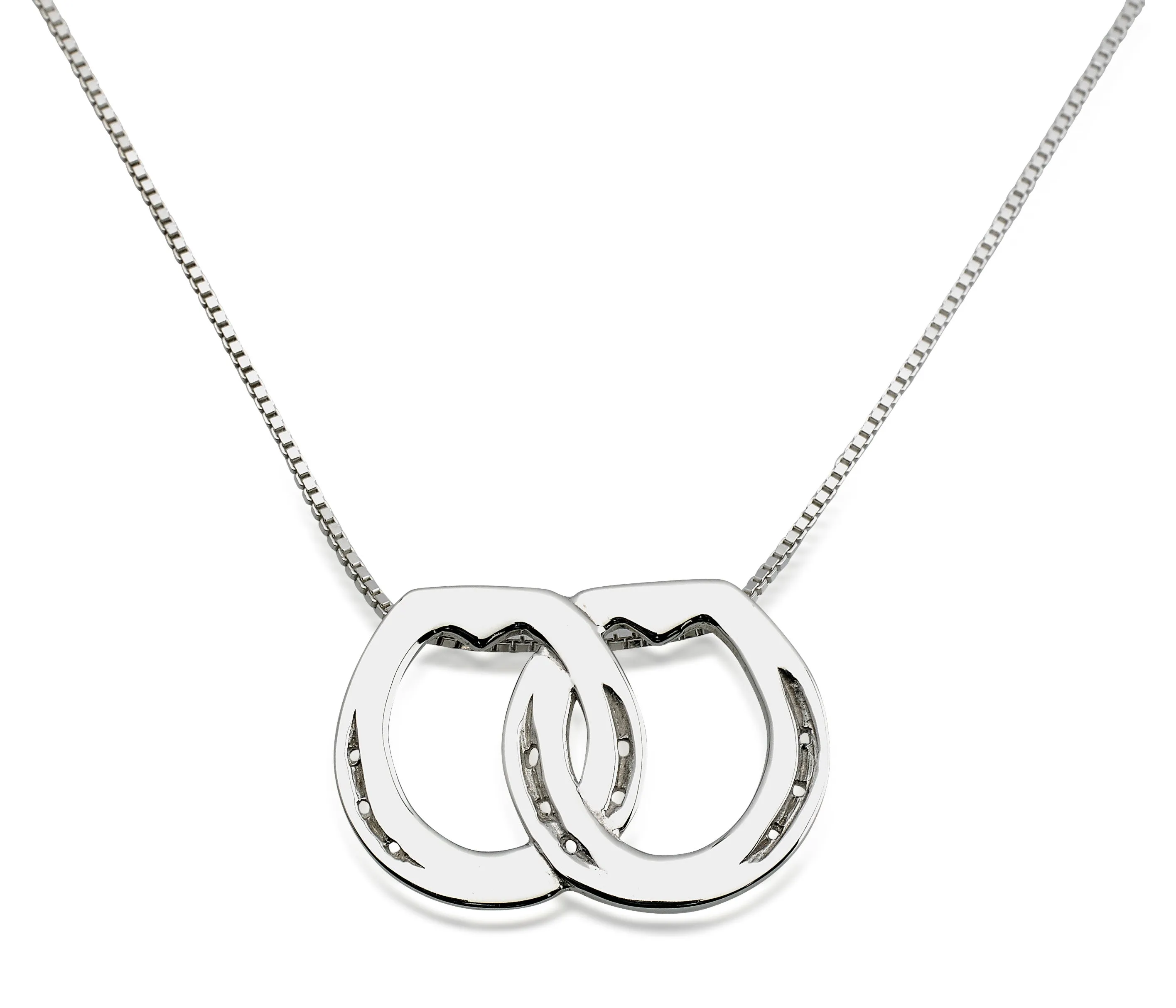 Double Bar Shoe Necklace, Sterling Silver