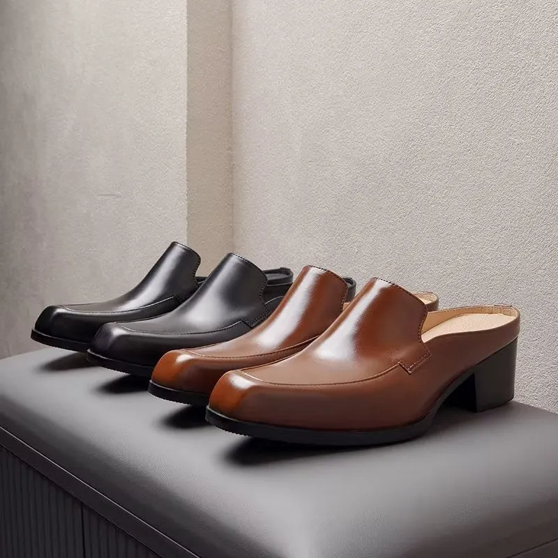 ElegantLux Genuine Leather Slip On Dress Shoes