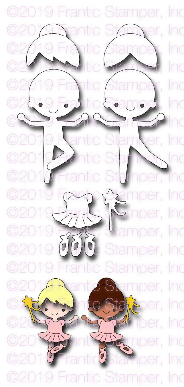 Frantic Stamper Precision Die - Little Ballerinas