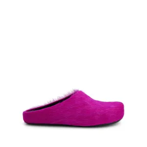 Fussbett Long Hair Sabot in Fuchsia