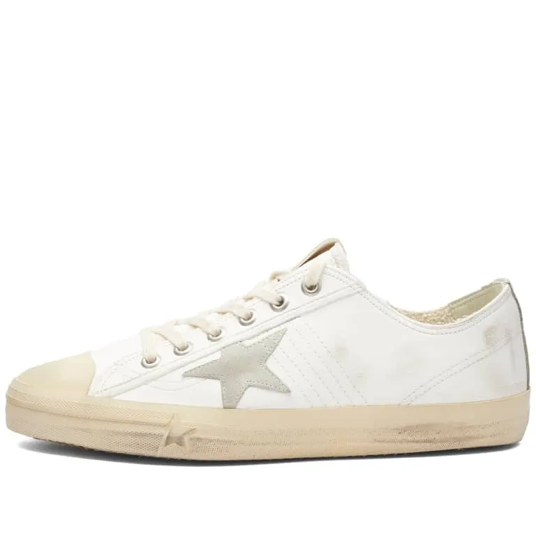 Golden Goose V-Star Leather Sneakers, cream/beige