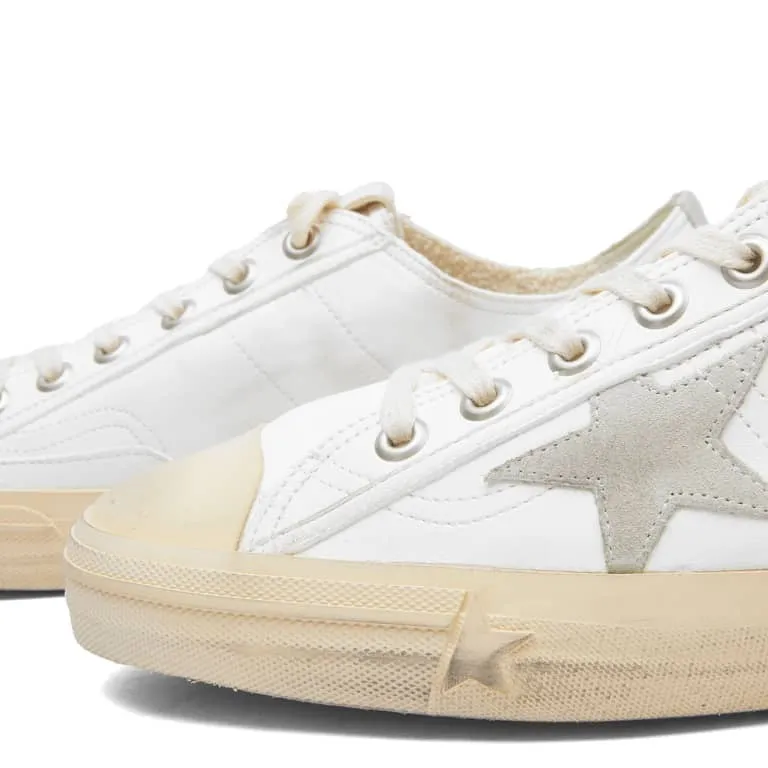 Golden Goose V-Star Leather Sneakers, cream/beige