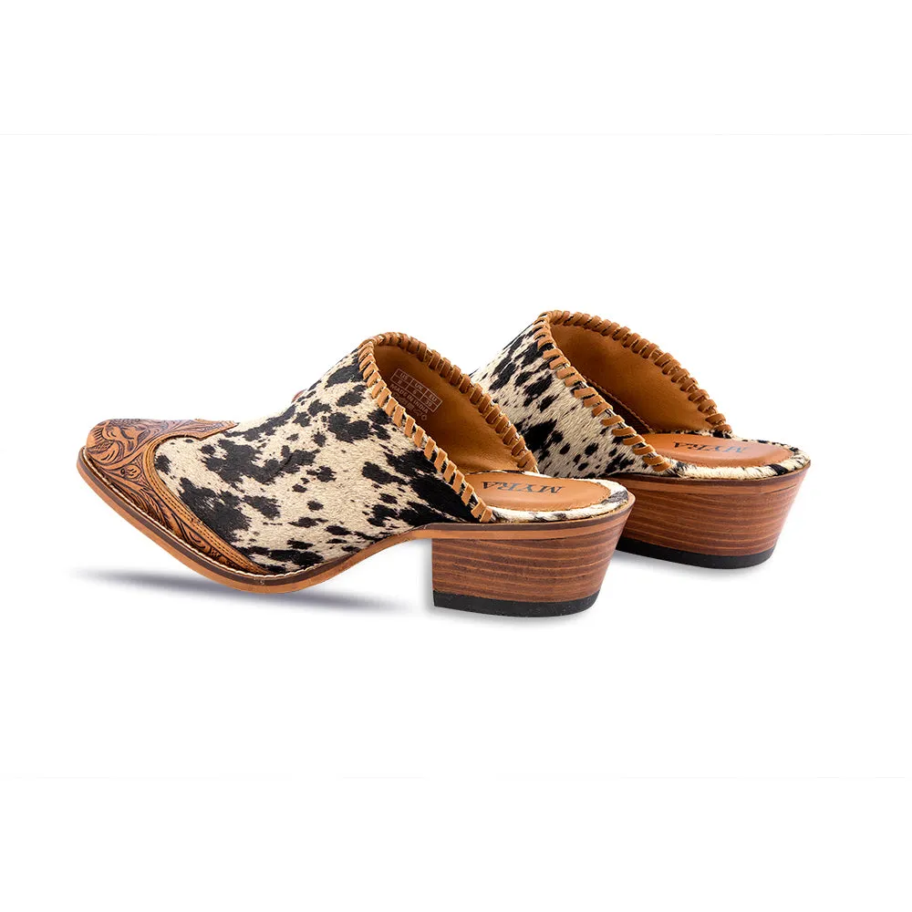 Heely Western Hand-Tooled Mules