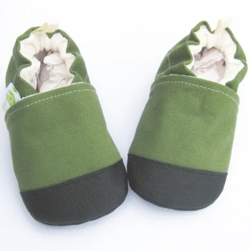 Little Pitterpat Fern Canvas Non-Slip Soft Sole Shoes