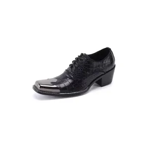 LuxeCroco Genuine Leather Oxford Dress Shoes