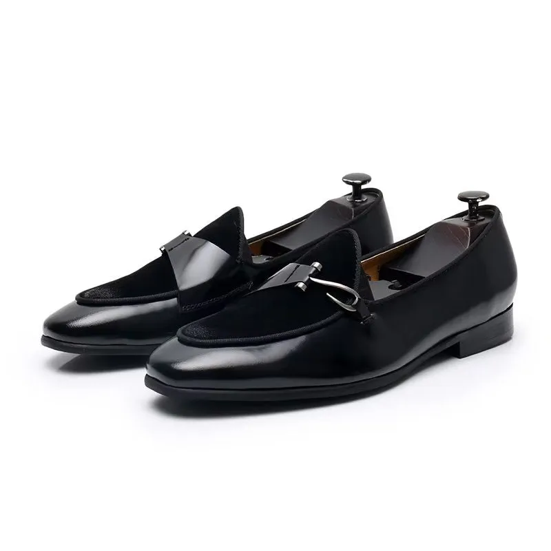 LuxeLeather Classic Brogue Slip-Ons