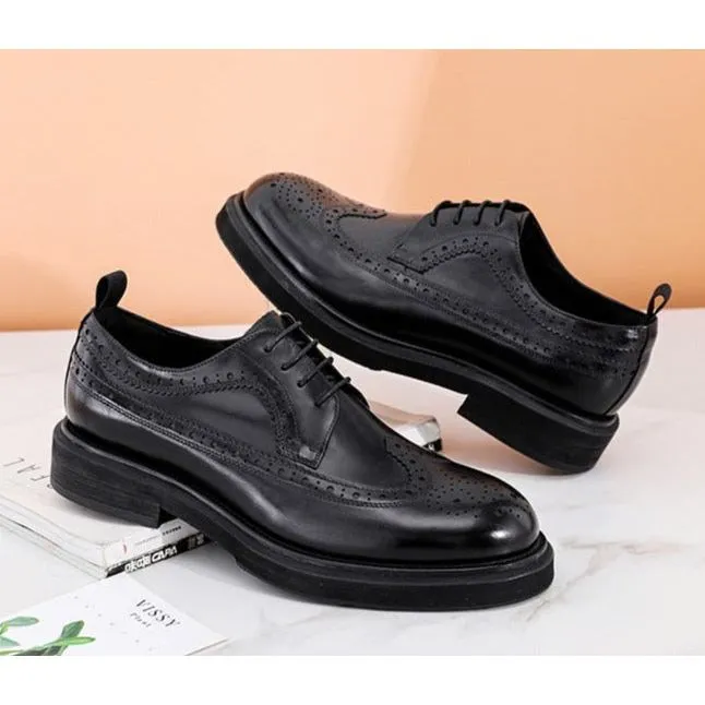 LuxeLeather Classic Oxford Shoes