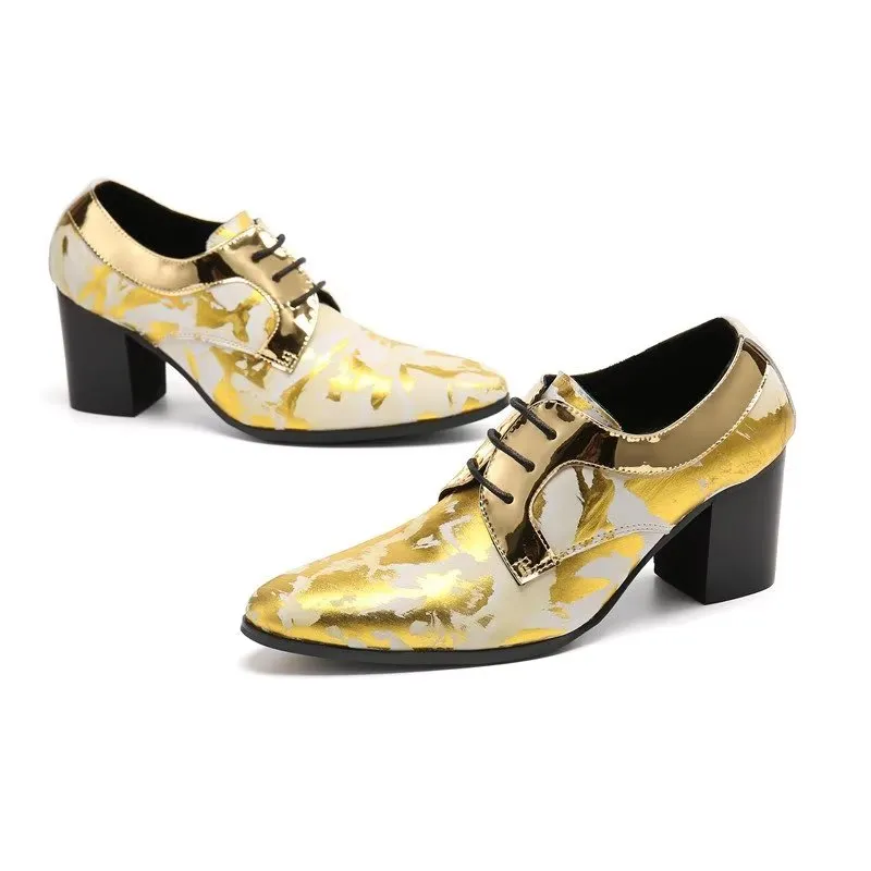 LuxeLeather Exotic Derby Dress Shoes