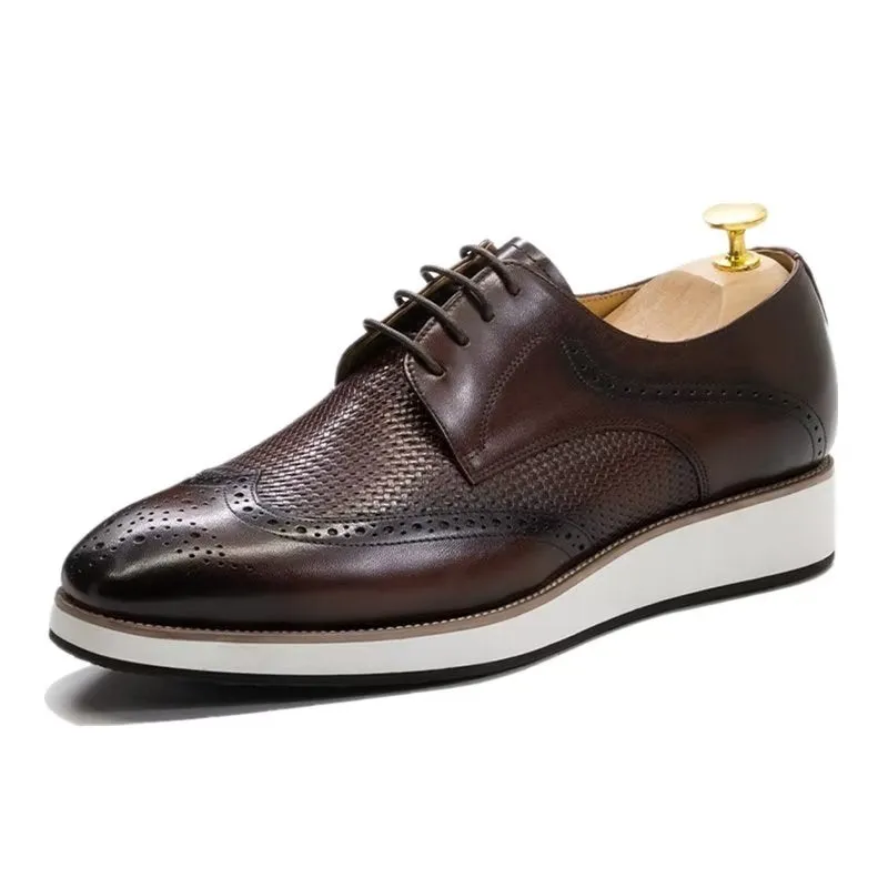 Luxury Exotic Pattern Derby Dress Shoes