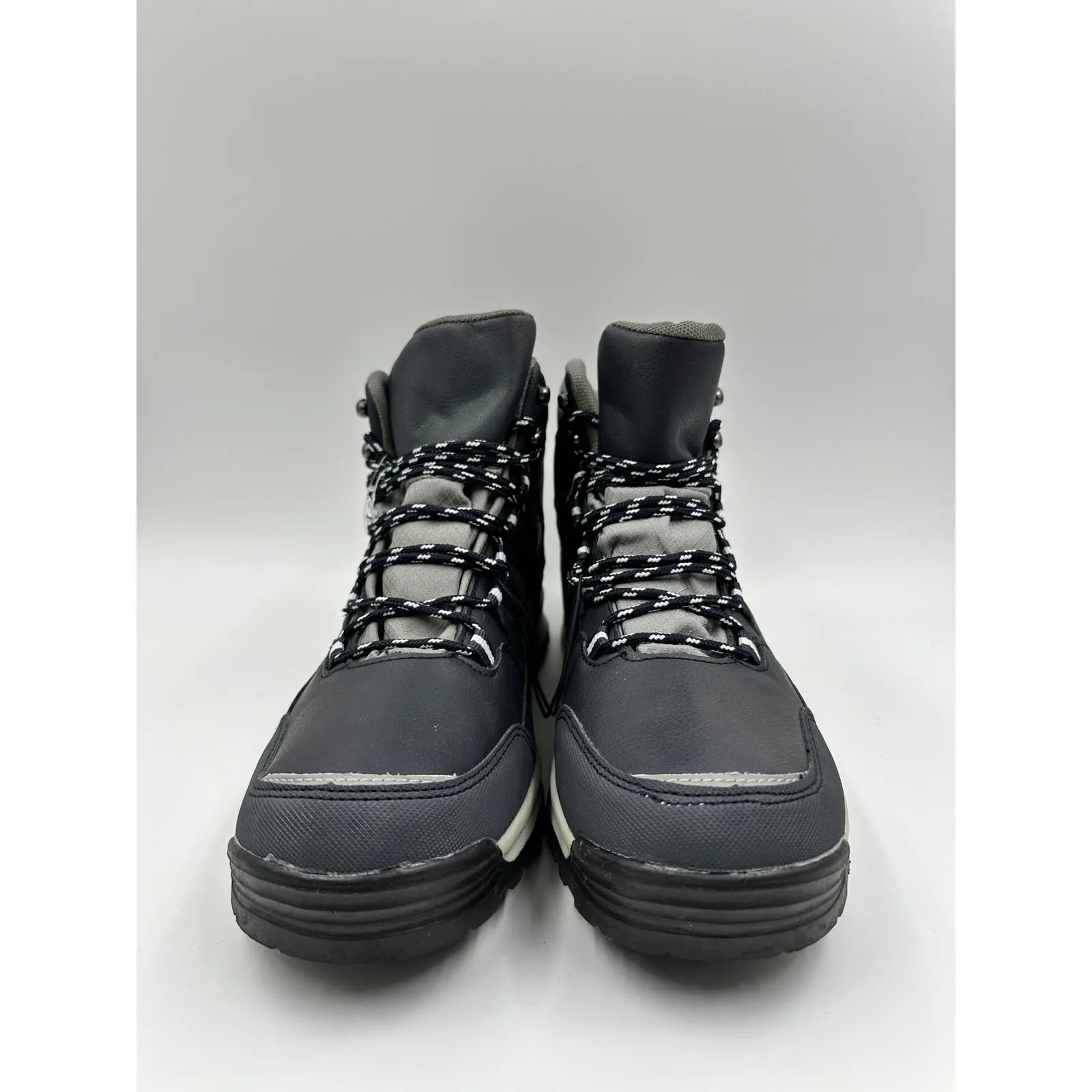 Men's Size 10, High Top Dark Gray Hikers w/ Light Gray Accents and Rugged Tread