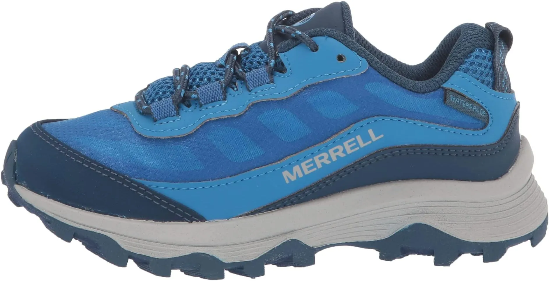 Moab Speed Low Waterproof Merrell Hiking Shoes, Blue