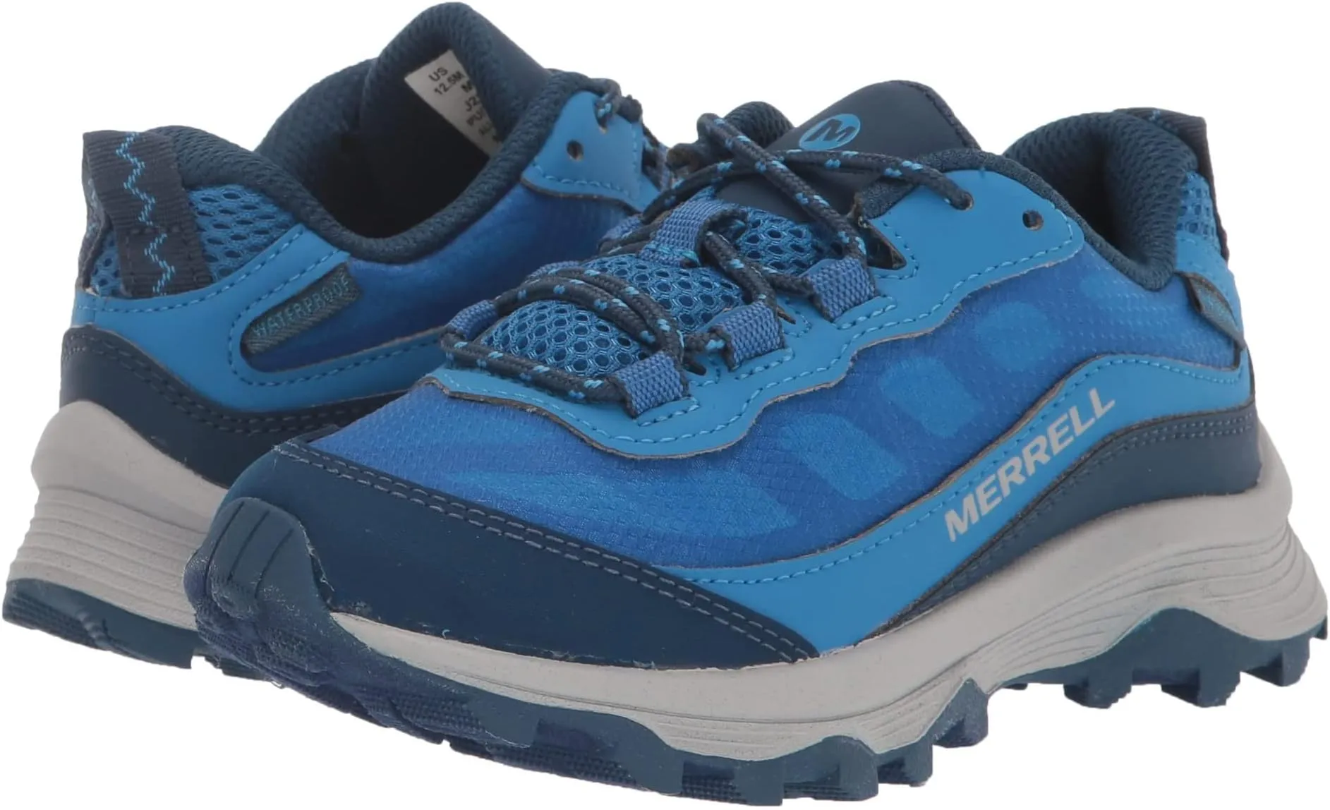 Moab Speed Low Waterproof Merrell Hiking Shoes, Blue