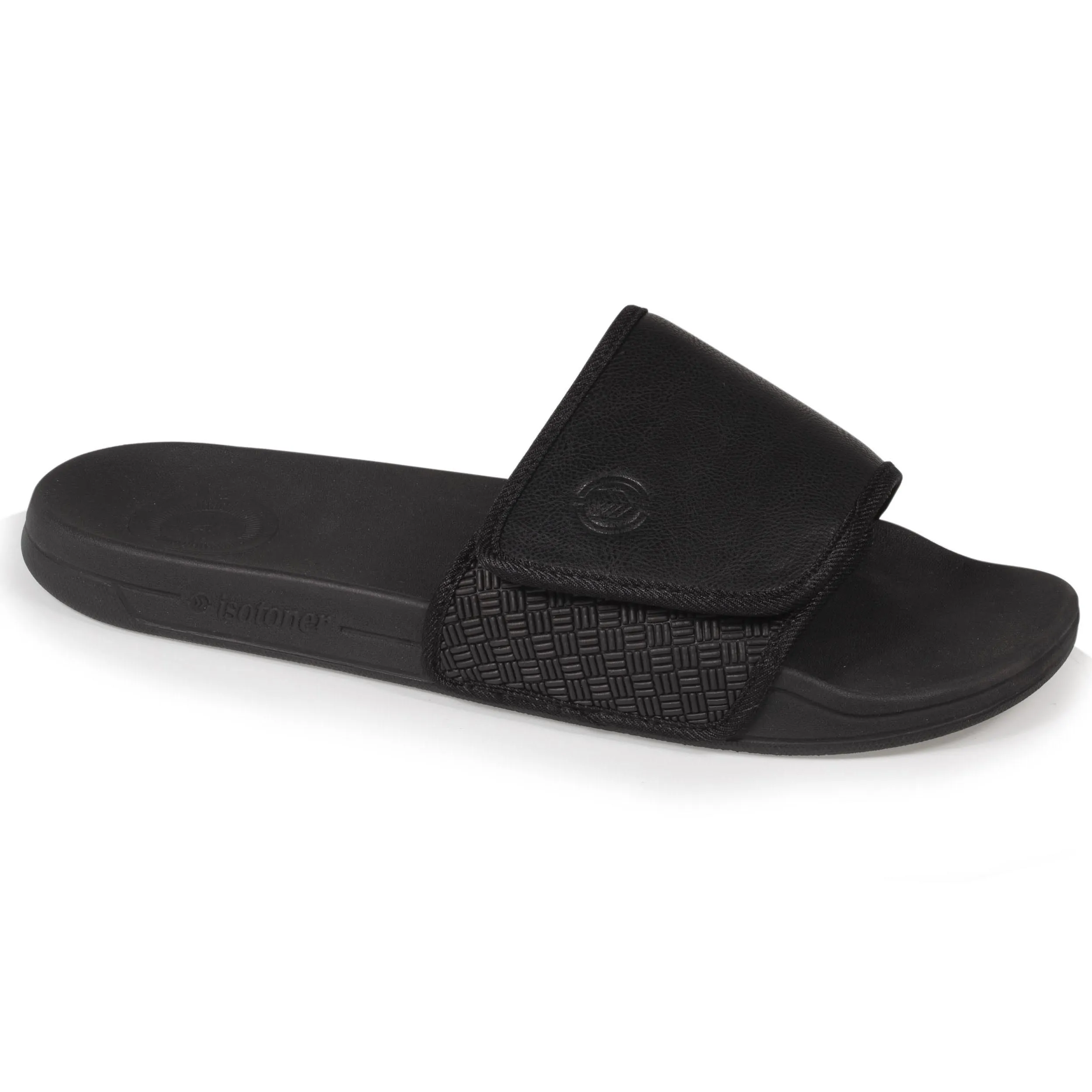 Mules claquettes Homme velcro Noir