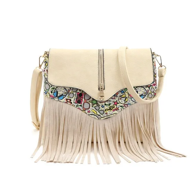 Pradera Women's Leather Tassel Handbag