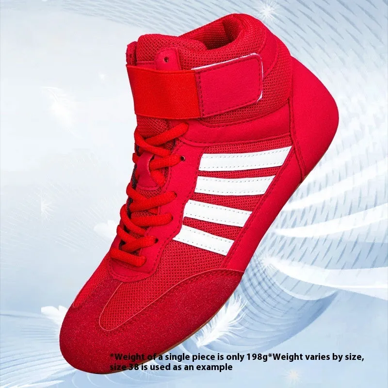 Professional Boxing Shoe Competition Training Men's Wrestling Shoes Weightlifting Squat Shoes