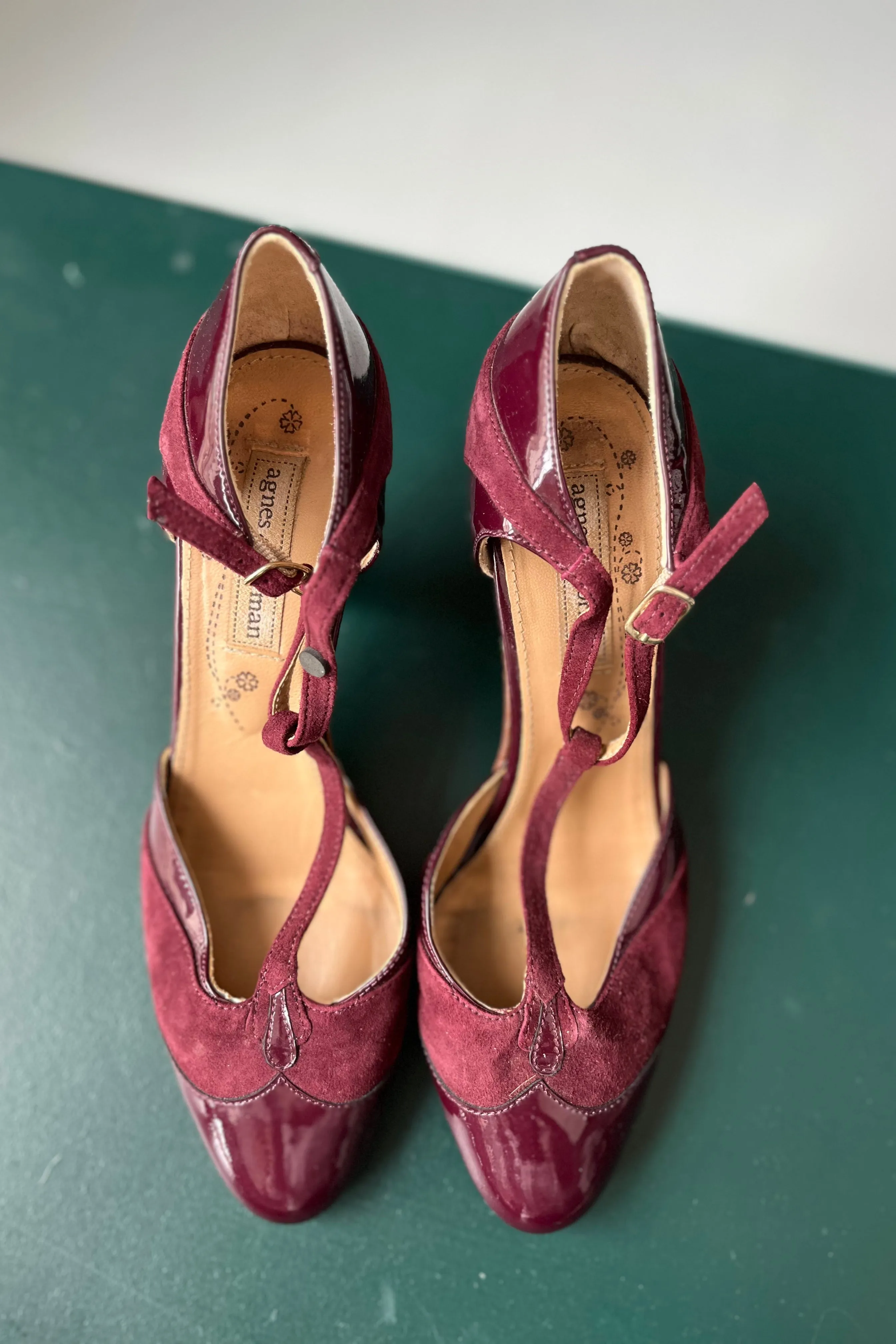 Re-Wear Agnes & Norman Plum Vintage Style Shoes