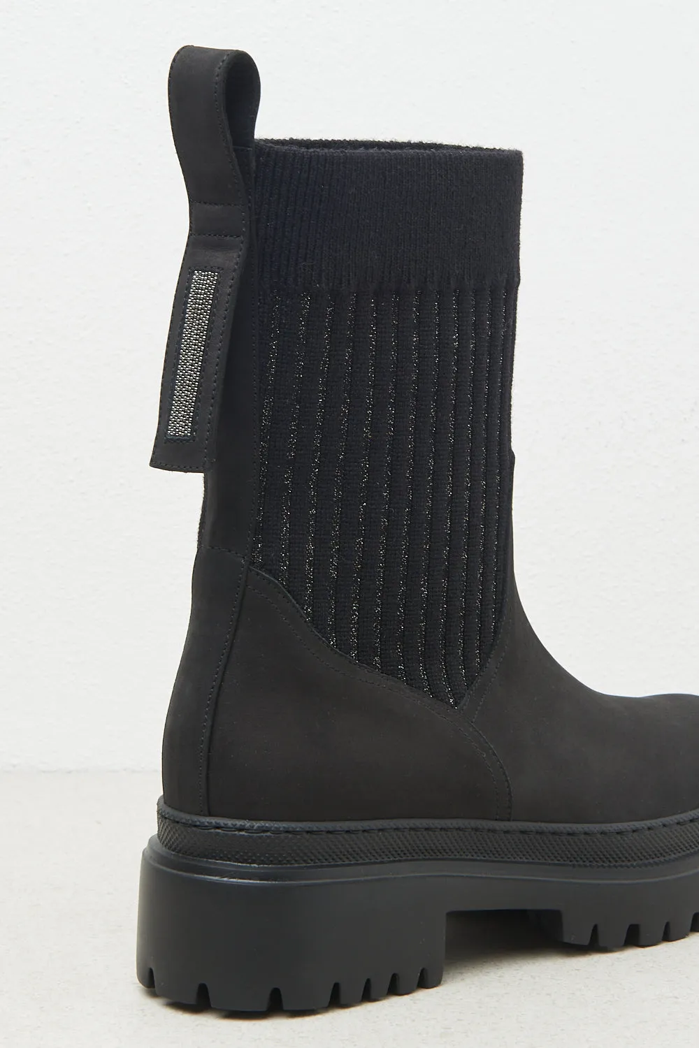 Real leather and wool boots