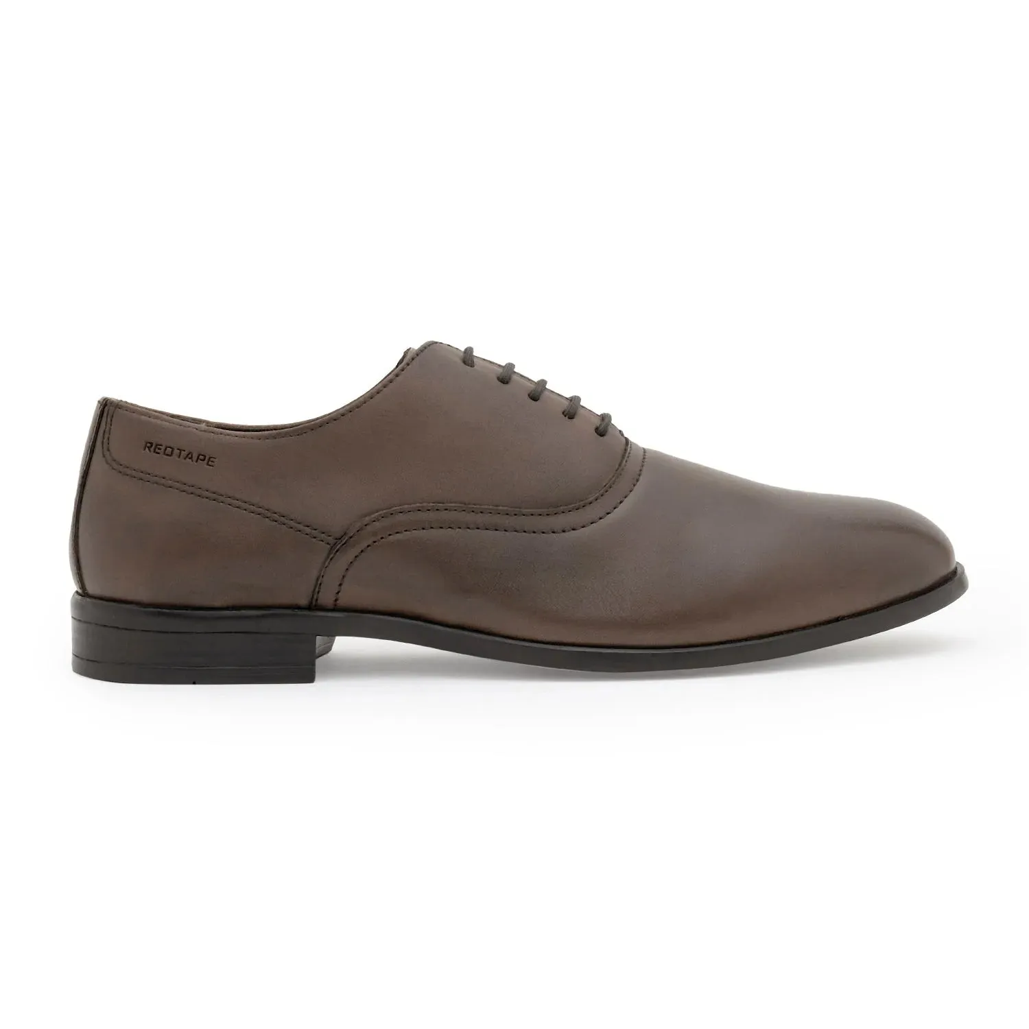 Red Tape Formal Oxford Shoes for Men |Refined Round-Toe Shaped Real Leather Shoes with Low-cut Pattern