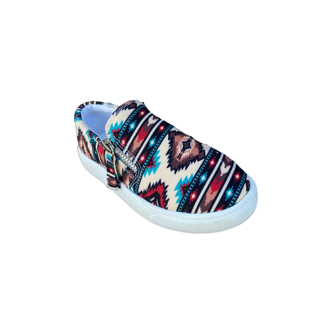 Shea Baby Girl's Aztec Western Sneaker Shoes