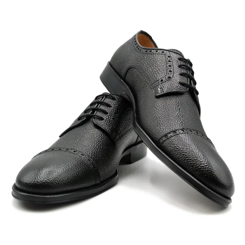 SMPL-CD-011 Pebblegrain Calfskin Captoe Derby Size 9