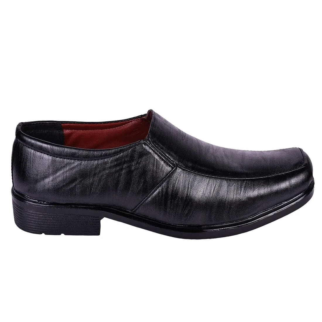 Somugi Black Formal Mens Slip on Shoes