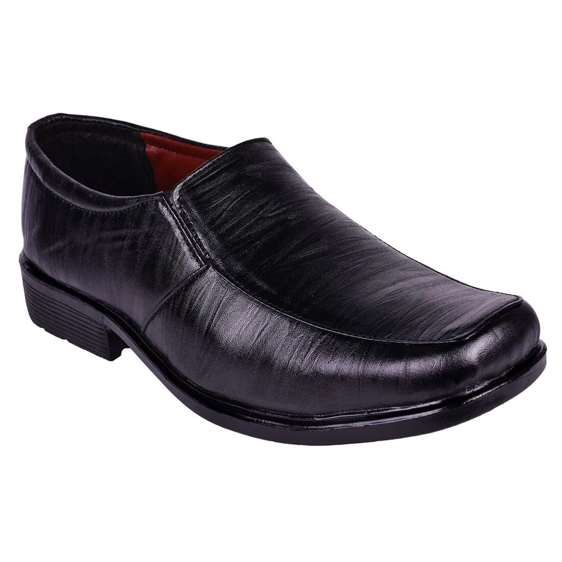 Somugi Black Formal Mens Slip on Shoes