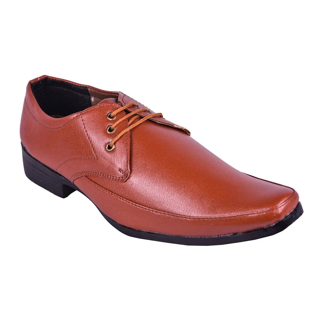 Somugi Mens Tan Formal Lace up Shoes