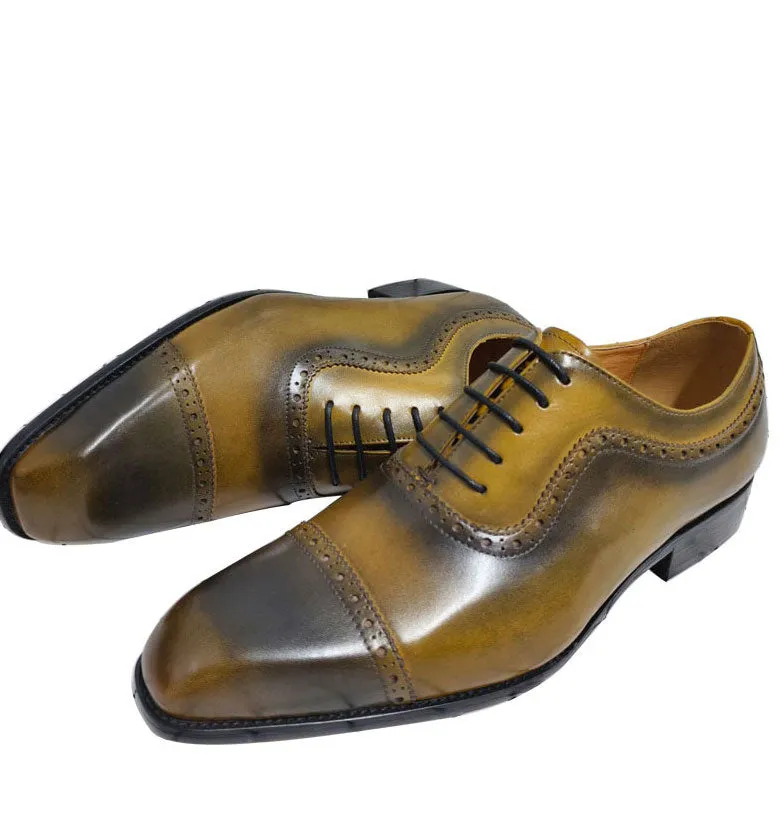 Square-Toe Genuine Elegance Dress Shoes