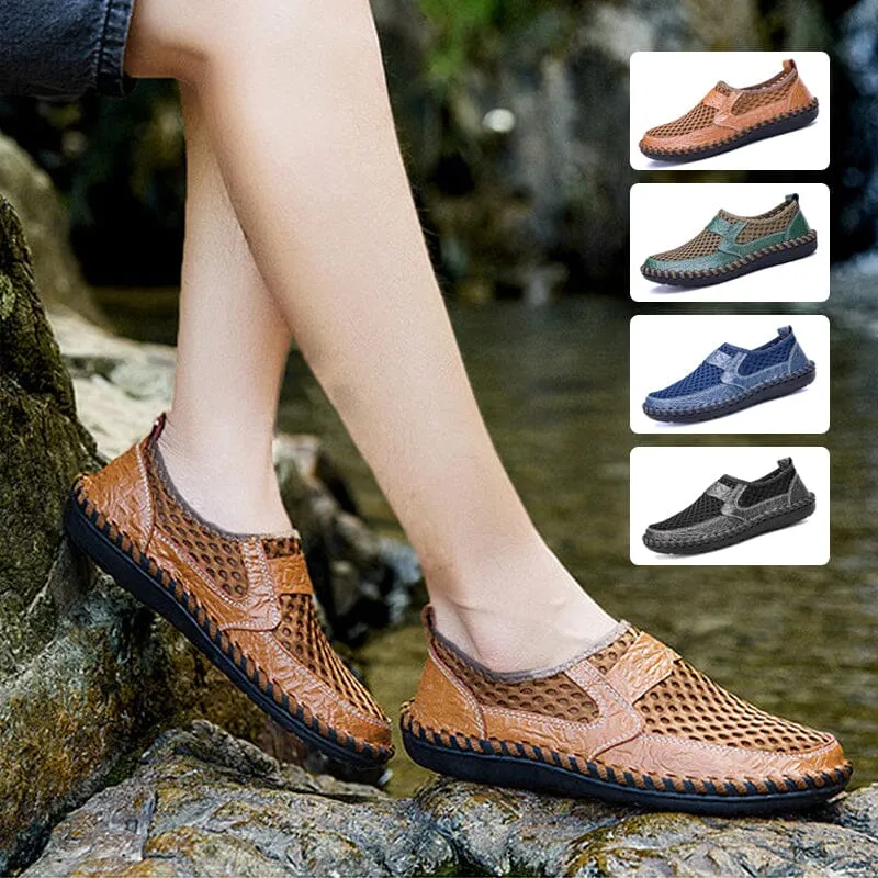 Summer Crocodile Patttern Breathable Mesh Shoes